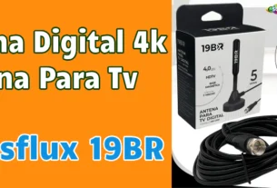 Instalação de antena HDTV digital compacta atrás de Smart TV LED