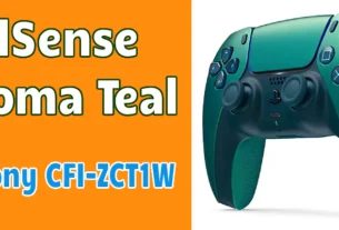 Detalhe dos gatilhos adaptáveis e botões frontais do controle oficial PlayStation 5 Chroma