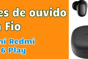 Fones de ouvido Xiaomi Redmi Buds 6 Play brancos fora do estojo