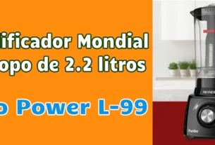 Liquidificador Mondial Turbo Power L-99 preto com copo de 2.2 litros
