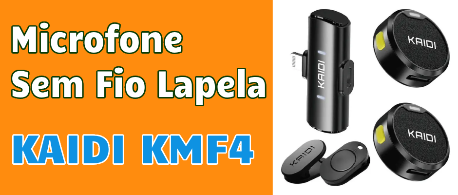 Kit de microfone de lapela sem fio Kaidi KMF4 duplo para iPhone