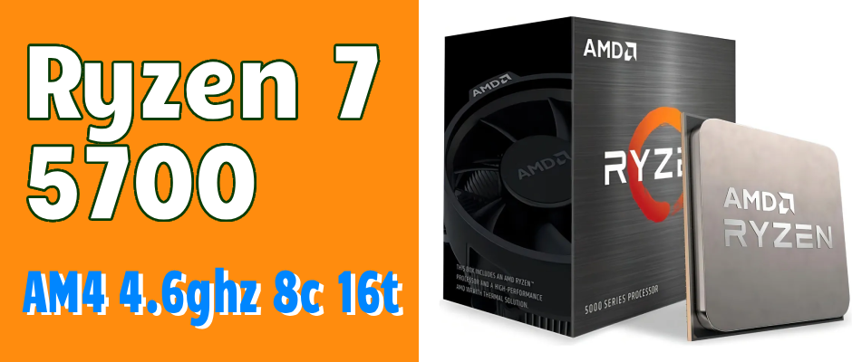 Processador AMD Ryzen 7 5700 com 8 núcleos e 16 threads